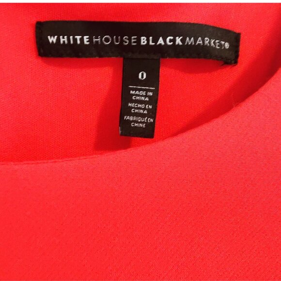 🎄Christmas Red Dress ✨ White House Black Market – Sheath, Bell Sleeves – Size 0 - Picture 4 of 4